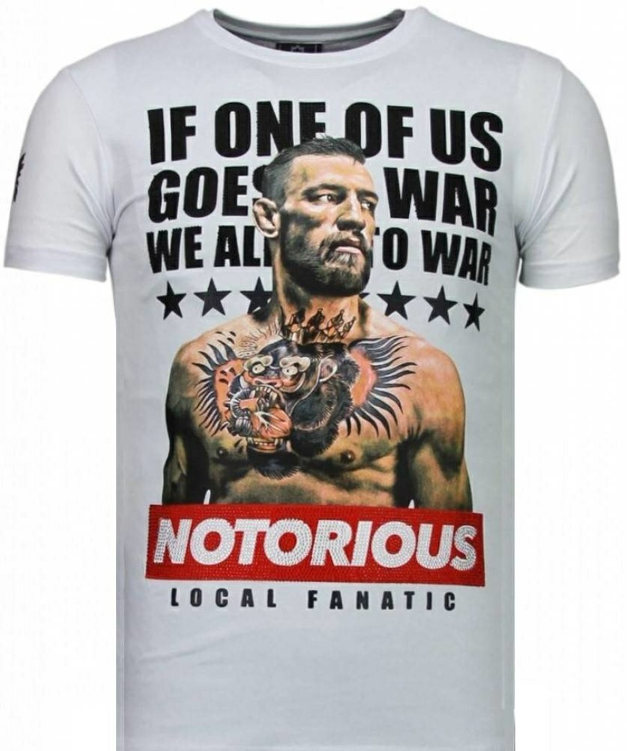 Camisetas local fanatic | Camiseta Hombre - Conor Mcgregor - Blanco