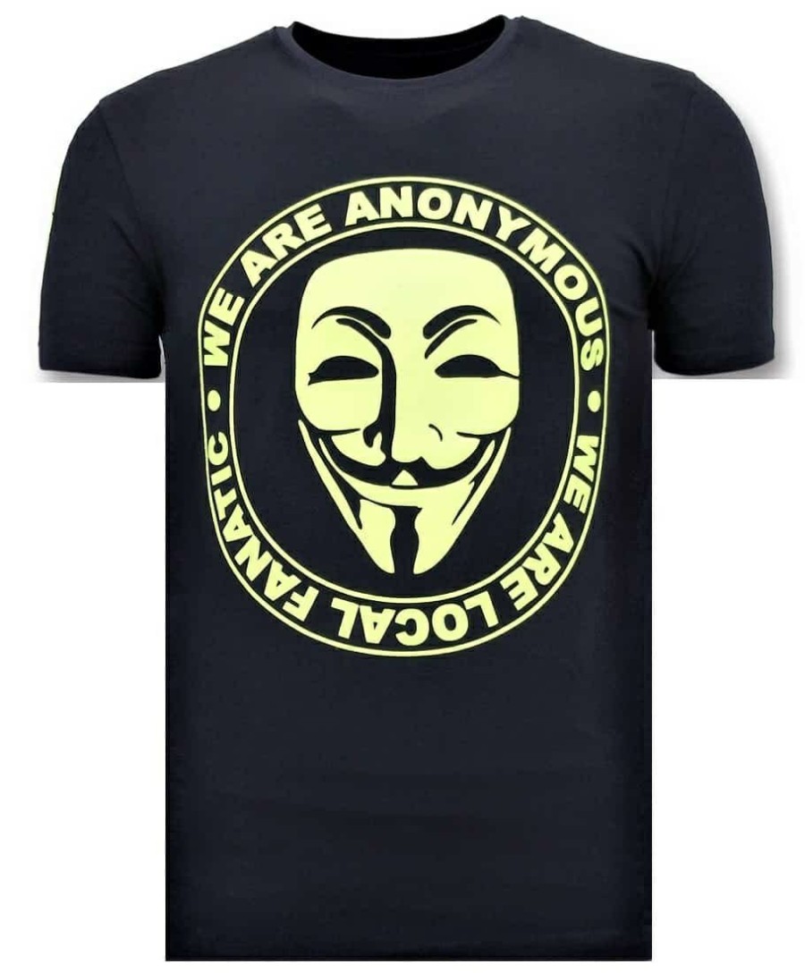 Camisetas local fanatic | Camiseta Hombre - We Are Anonymous - Azul