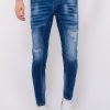 Vaqueros local fanatic | Distressed Ripped Jeans Hombre - Slim Fit -1082- Azul