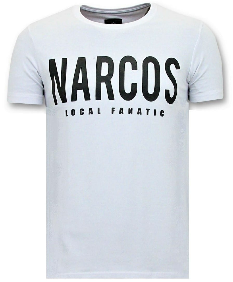 Camisetas local fanatic | Camiseta Hombre - Narcos - Blanco