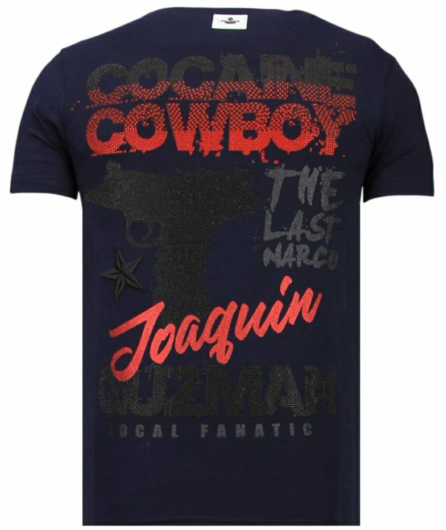 Camisetas local fanatic | Camiseta Hombre - Cocaine Cowboy - Azul