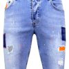 Pantalones Cortos local fanatic | Pantalones Cortos De Mezclilla Para Hombre - Slim Fit - 1040 - Azul