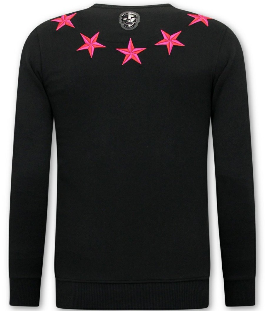 Sudaderas local fanatic | Sudadera Hombre - Royal Stars - Negro / Rosa