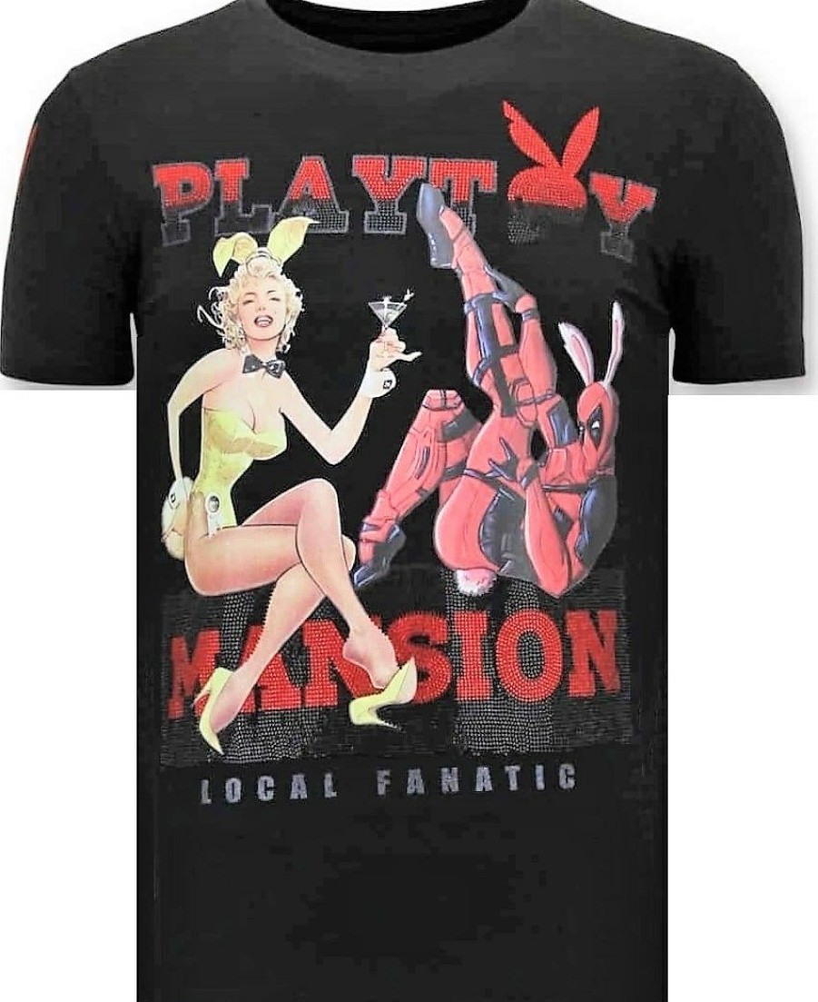 Camisetas local fanatic | Camiseta Hombre - The Playtoy Mansion - Negro