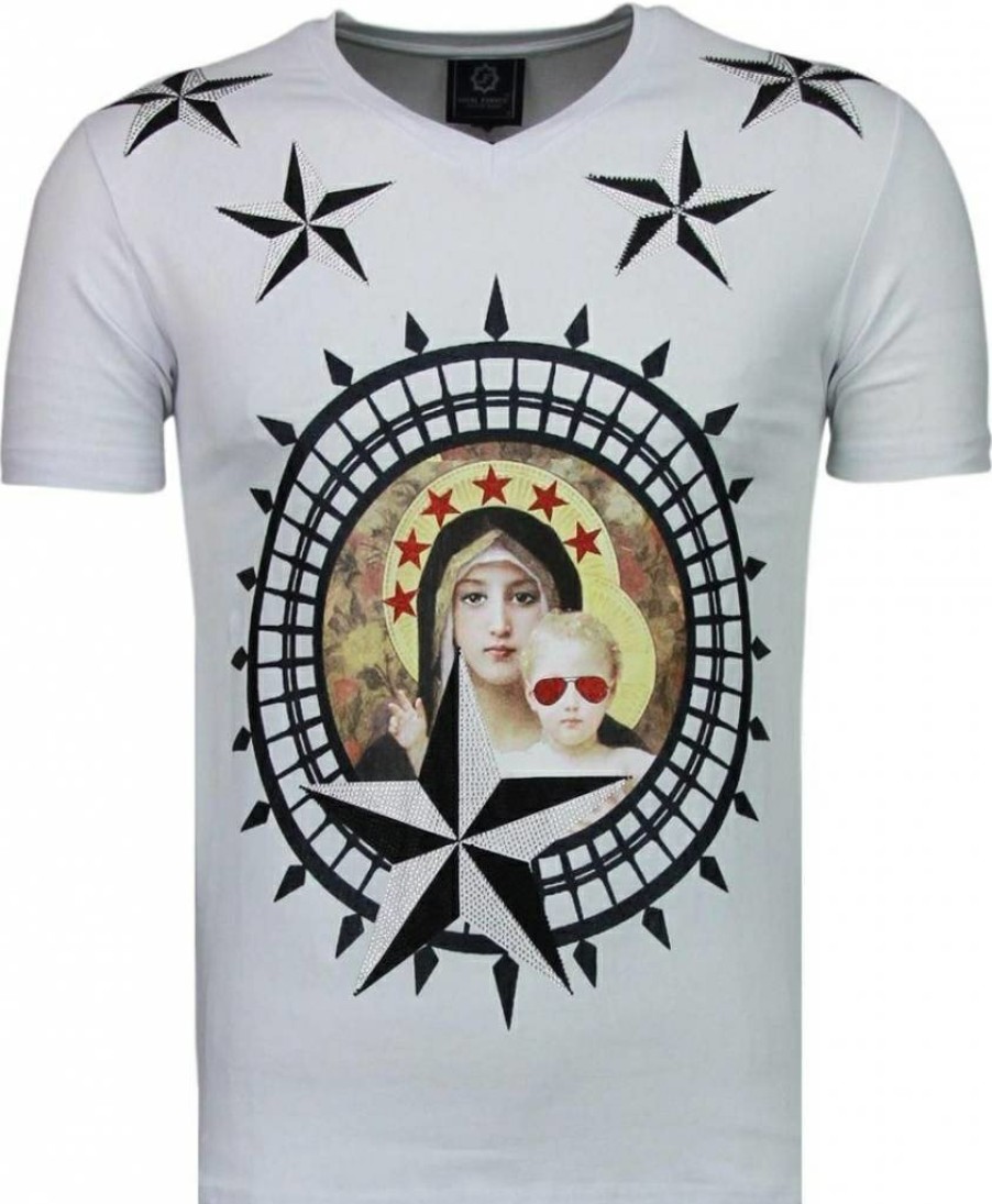 Camisetas local fanatic | Camiseta Hombre - Holy Mary - Blanco