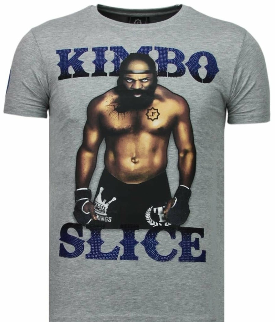 Camisetas local fanatic | Camiseta Hombre - Kimbo Slice - Gris