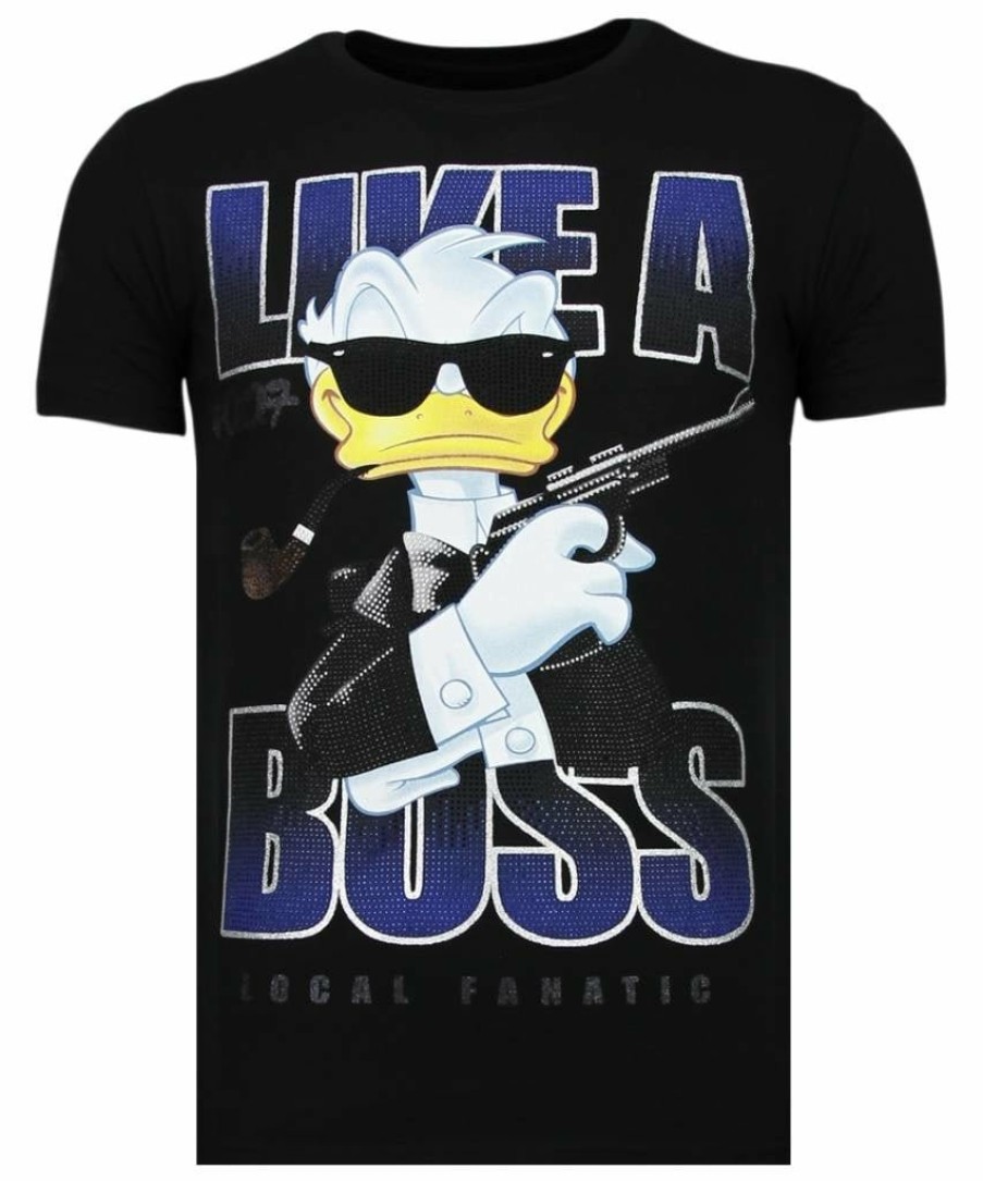 Camisetas local fanatic | Camiseta Hombre - Like A Boss - Negro