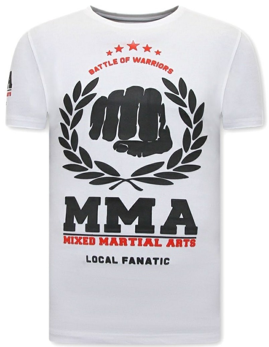 Camisetas local fanatic | Camiseta Hombre - Mma Fighter - Blanco